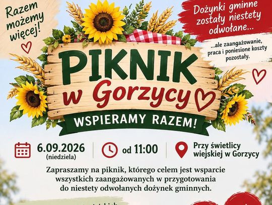 W niedzielę (4.09) Sołectwo Gorzyca zaprasza na Piknik Rodzinny