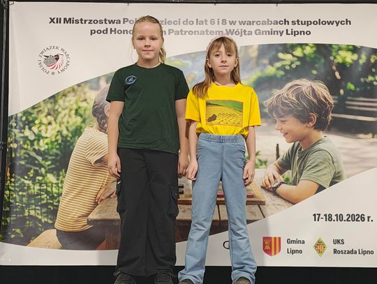 Wanessa i Zofia w czołówce mistrzostw Polski w warcabach stupolowych do lat 8