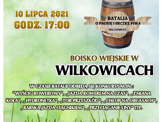 Wilkowice: Batalia o prosię i beczkę piwa