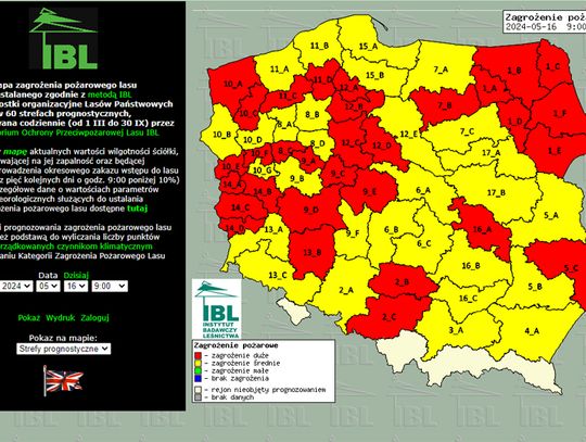 Zagrożenie pożarowe lasów