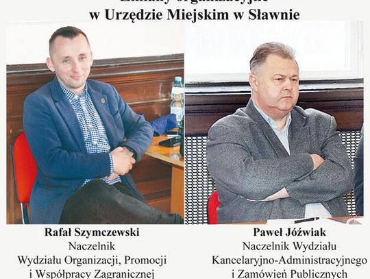 Zmiany organizacyjne w Urzędzie Miejskim w Sławnie