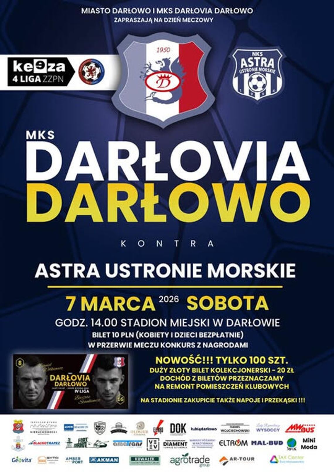 4 LIGA ZZPN: DARŁOVIA DARŁOWO vs ASTRA USTRONIE MORSKIE