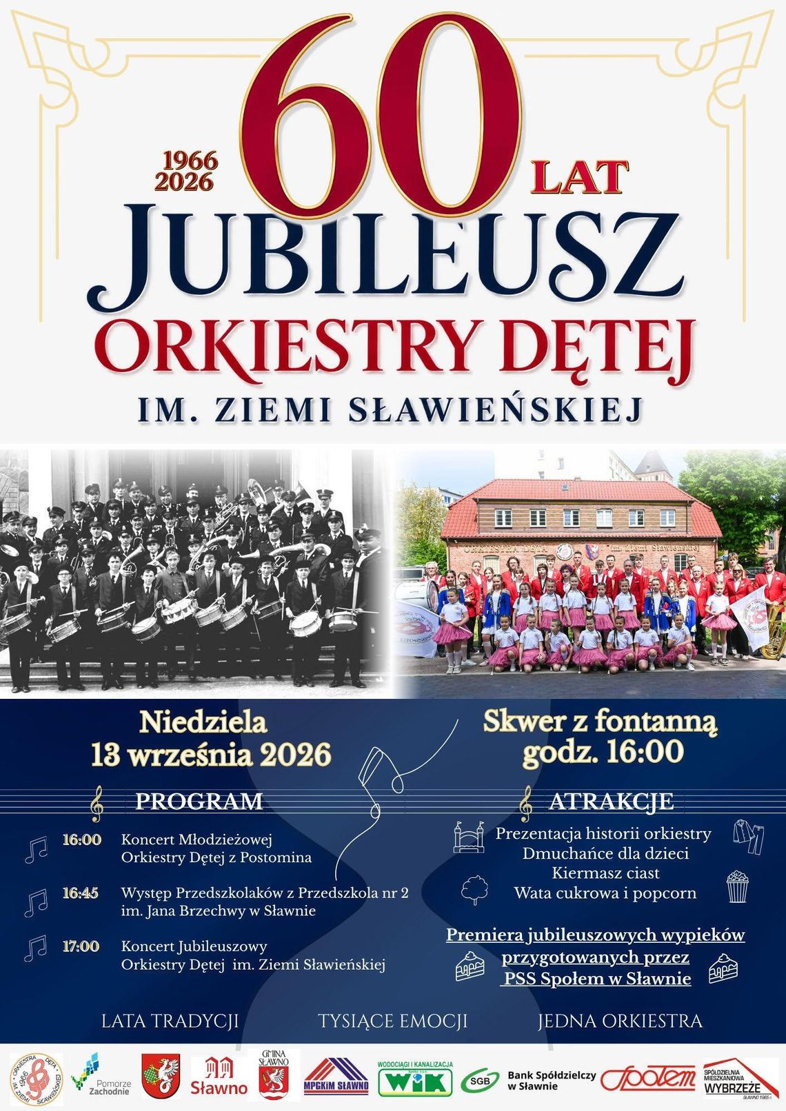 60 lat Orkiestry Dętej im. Ziemi Sławieńskiej – jubileuszowy koncert, atrakcje 60 lat Orkiestry Dętej im. Ziemi Sławieńskiej – jubileuszowy koncert, atrakcje