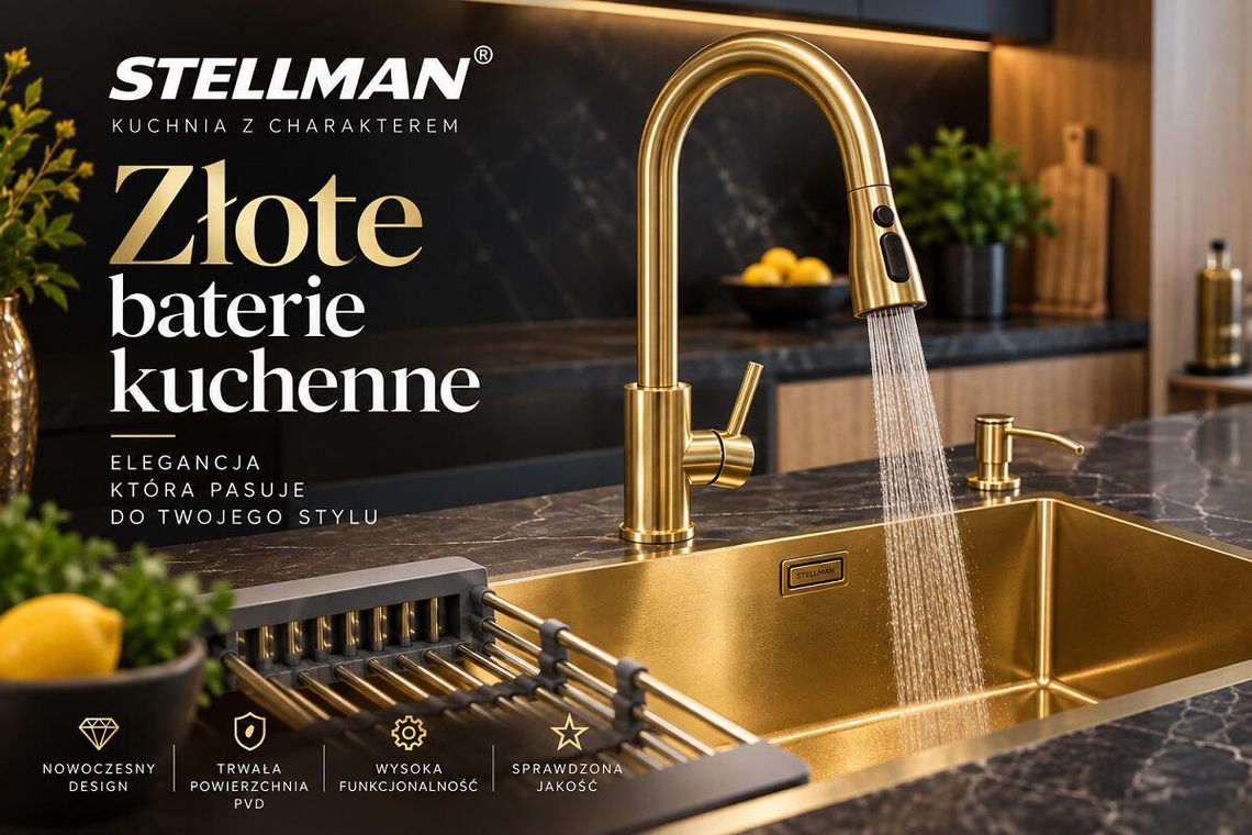 Baterie kuchenne złote STELLMAN® – kiedy złoto w kuchni naprawdę ma sens? Baterie kuchenne złote STELLMAN® – kiedy złoto w kuchni naprawdę ma sens?