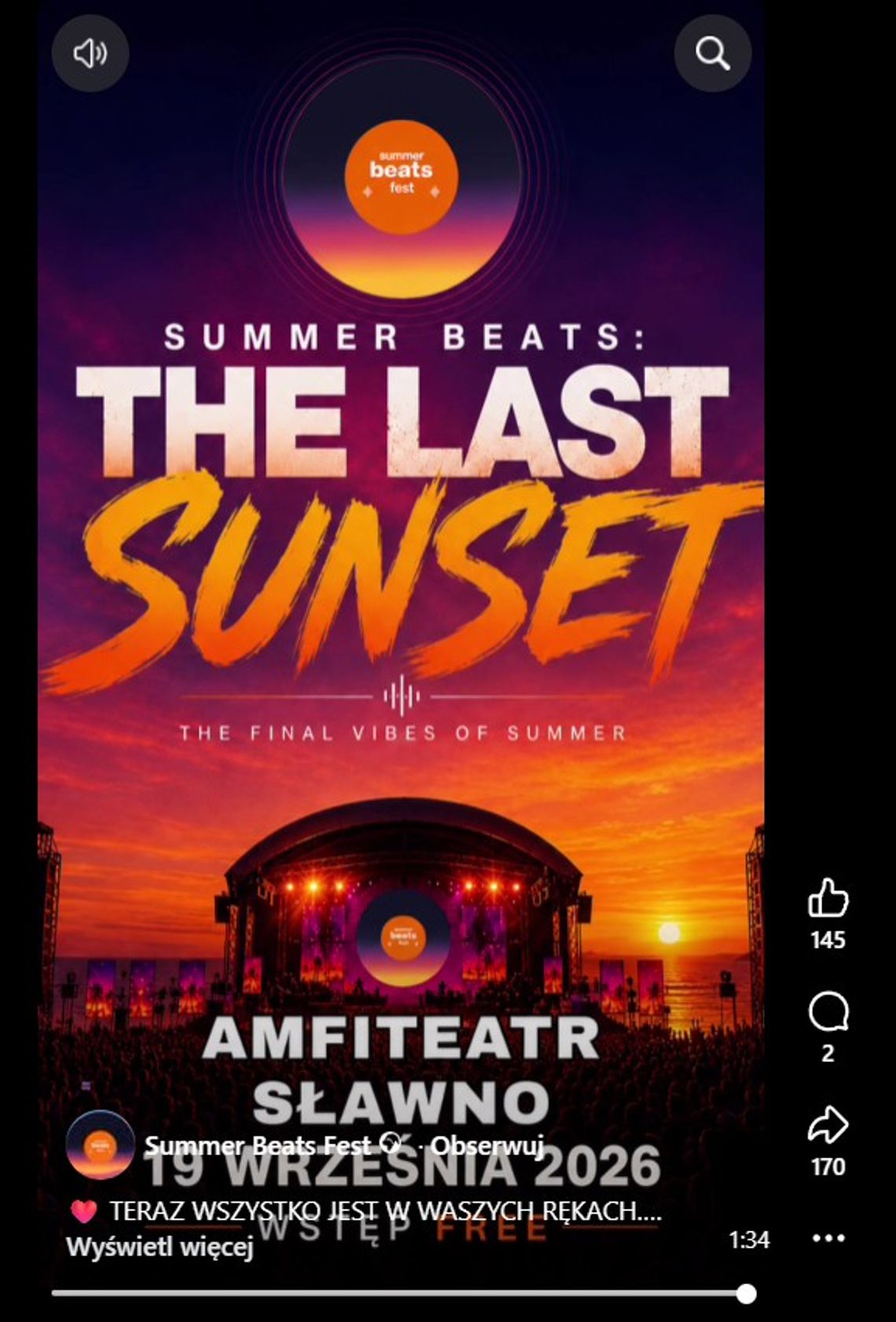 Chcesz przeżyć to jeszcze raz - Summer Beats Fest Sławno 2026? Pomóż!!! A odbędzie się we wrześniu. Chcesz przeżyć to jeszcze raz - Summer Beats Fest Sławno 2026? Pomóż!!! A odbędzie się we wrześniu.