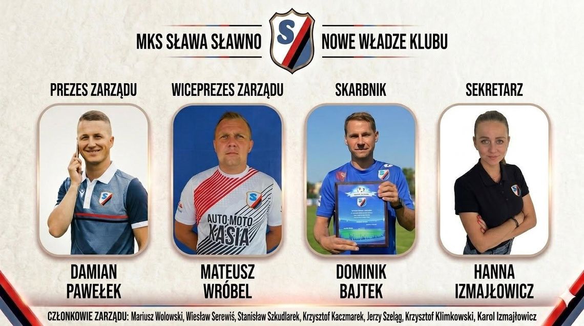 Damian Pawełek nowym prezesem MKS Sława Sławno. Damian Pawełek nowym prezesem MKS Sława Sławno.
