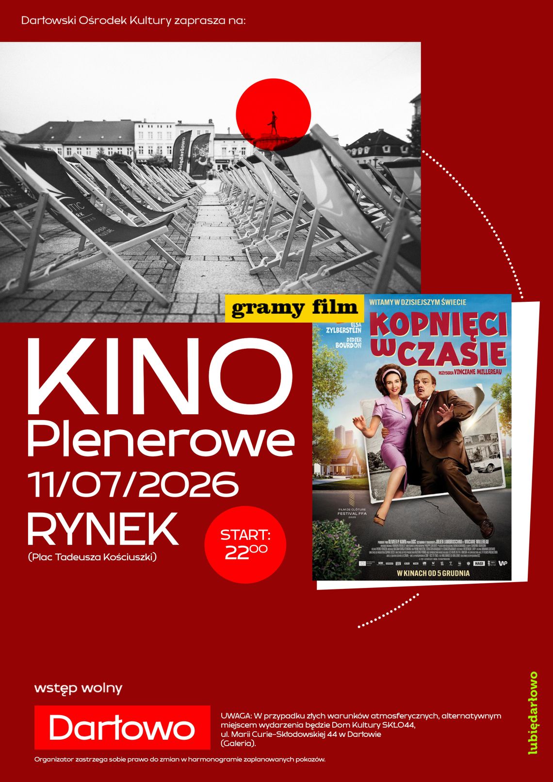Darłowo: „Kopnięci w czasie” - kino plenerowe