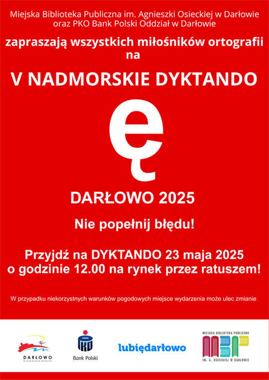 Darłowo: Ortograficzne zmagania nad morzem już w piątek!