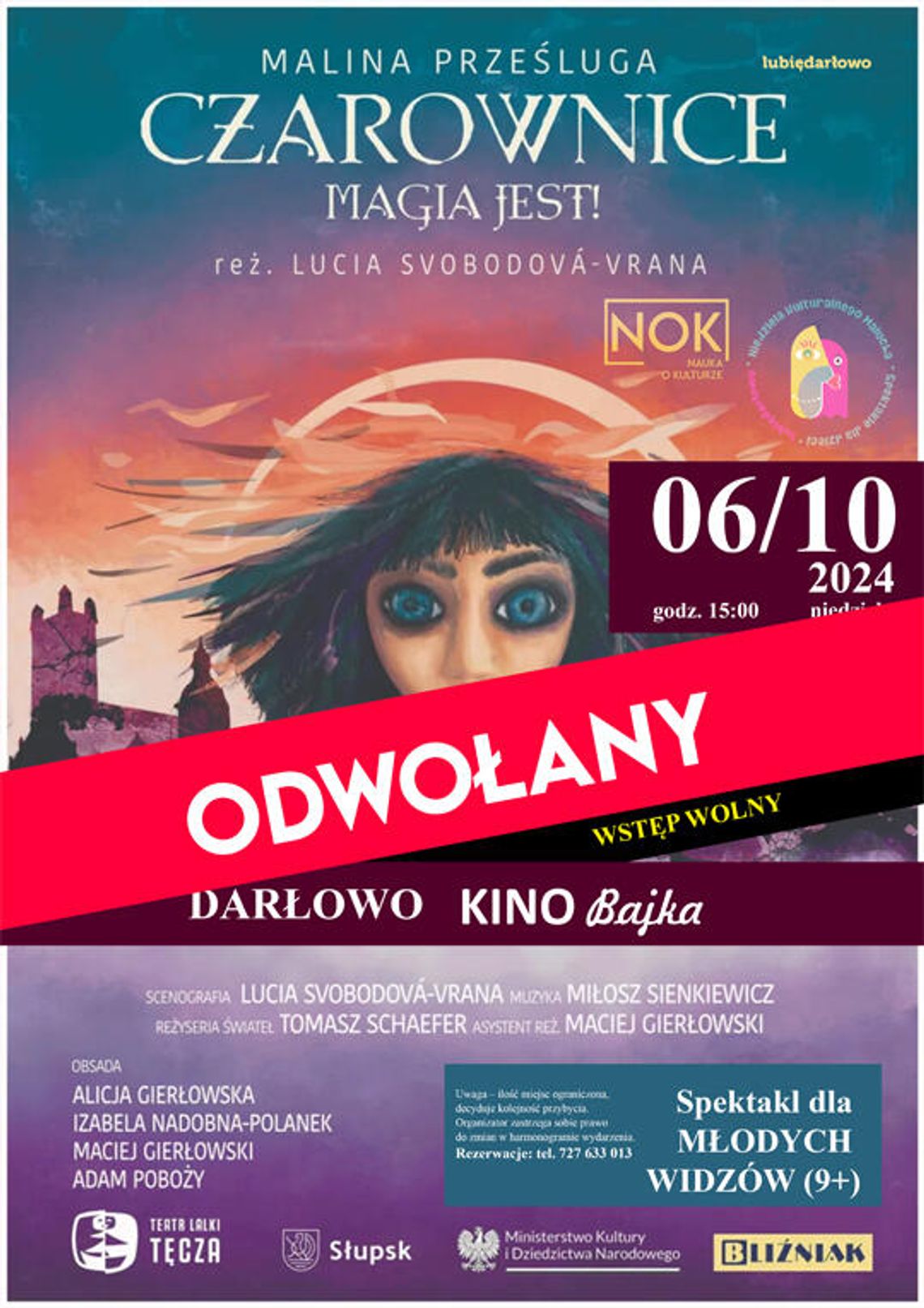 Darłowo: Uwaga: spektakl „Czarownice. Magia jest!” – ODWOŁANY