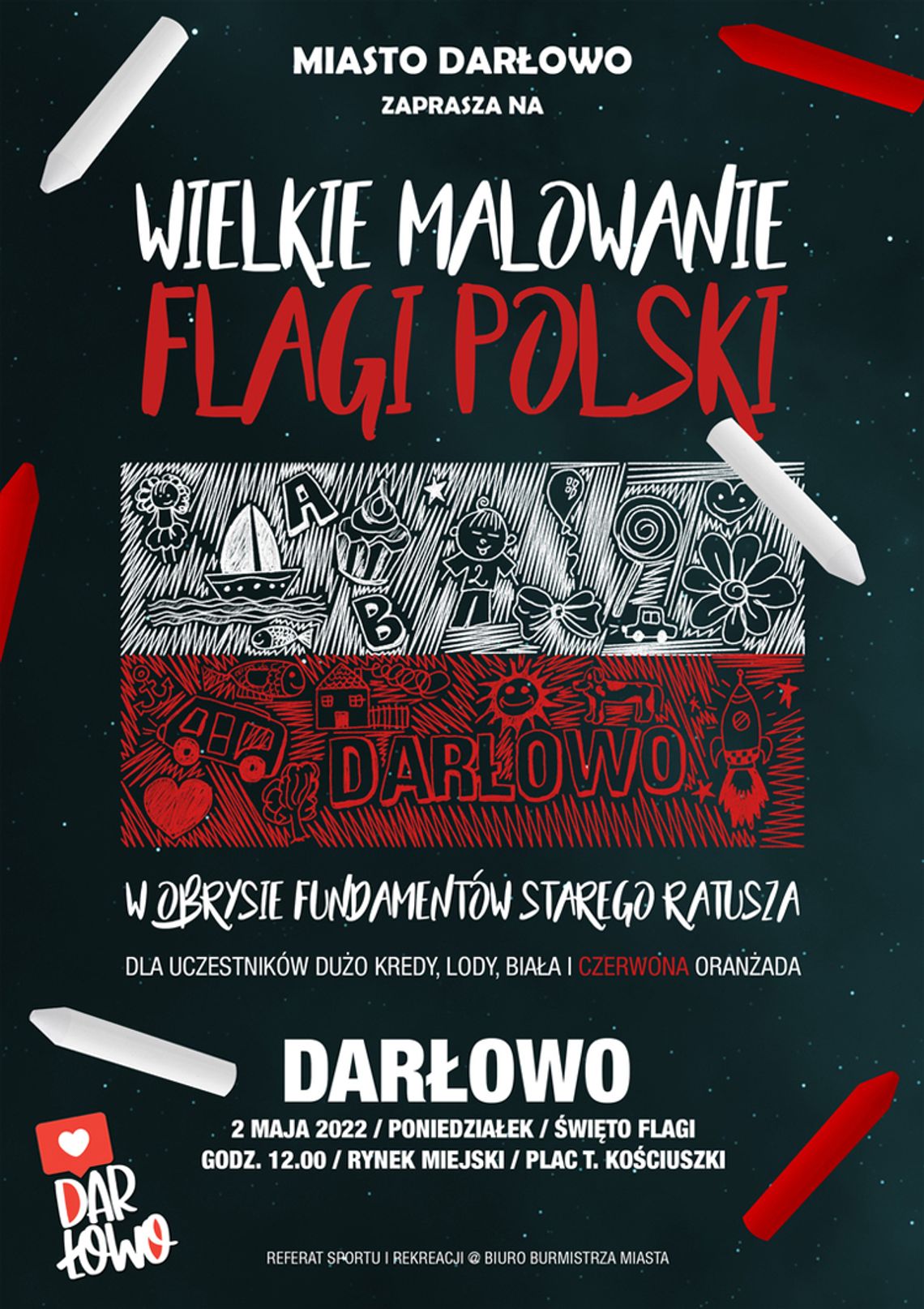 Darłowo: Wielkie Malowanie Flagi Polski