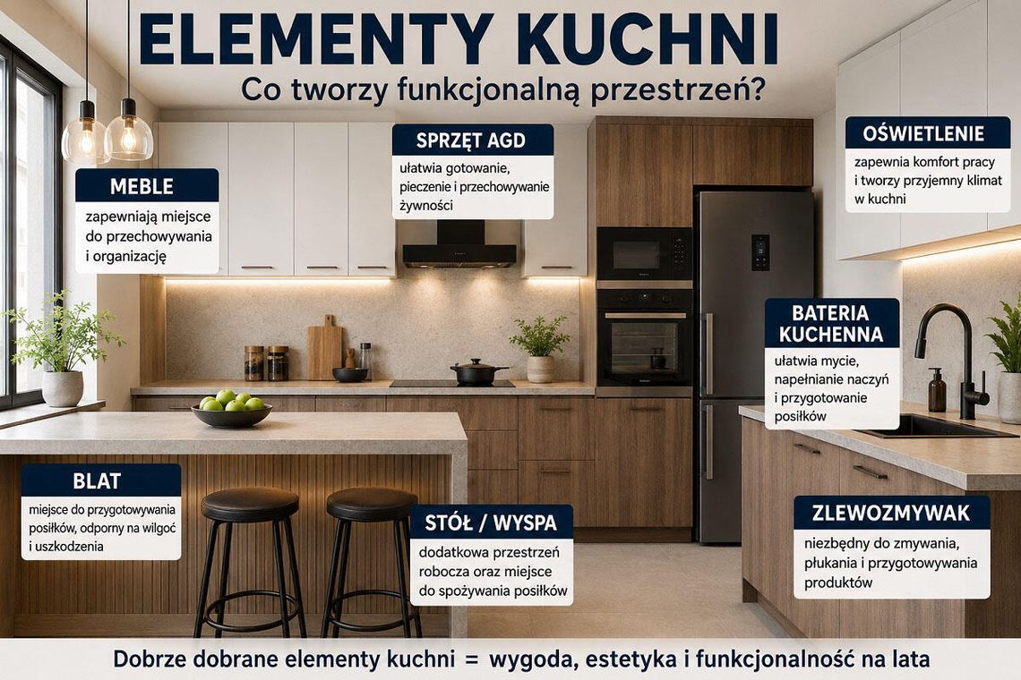 Elementy kuchni – co decyduje o jej funkcjonalności i wyglądzie?