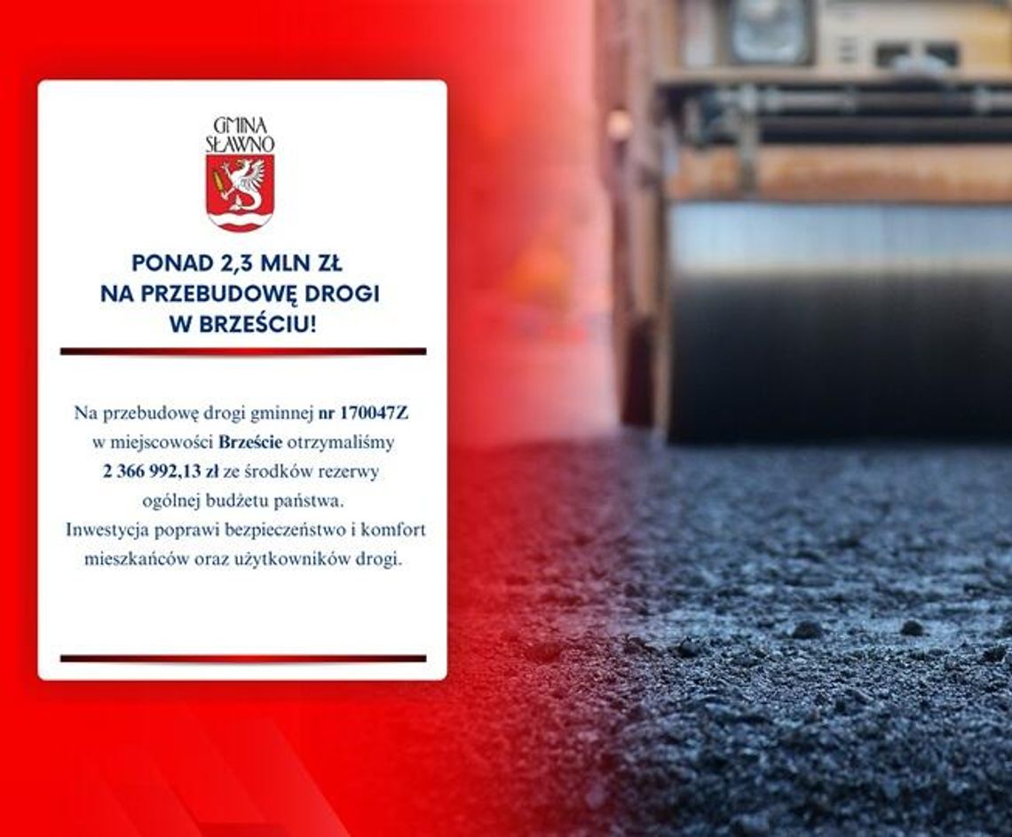 Gmina Sławno: będzie lepsza droga