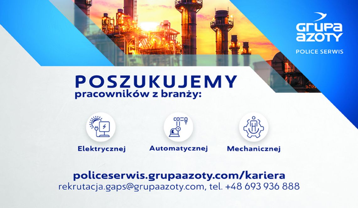 Grupa Azoty z Polic poszukuje pracowników