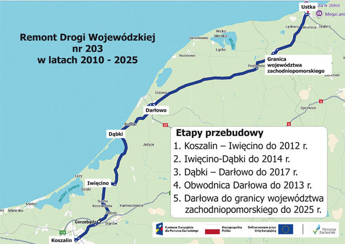 Jak drogę z Koszalina do Ustki remontowano?