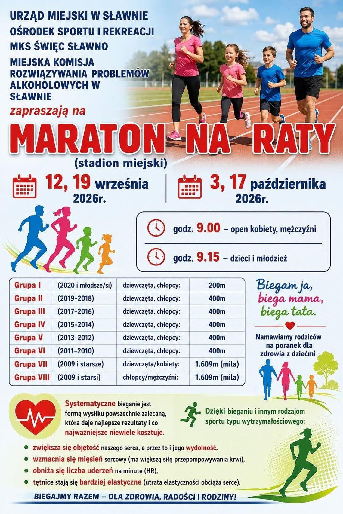 Jesienna odsłona Maratonów na Raty w Sławnie już 12 września 2026.