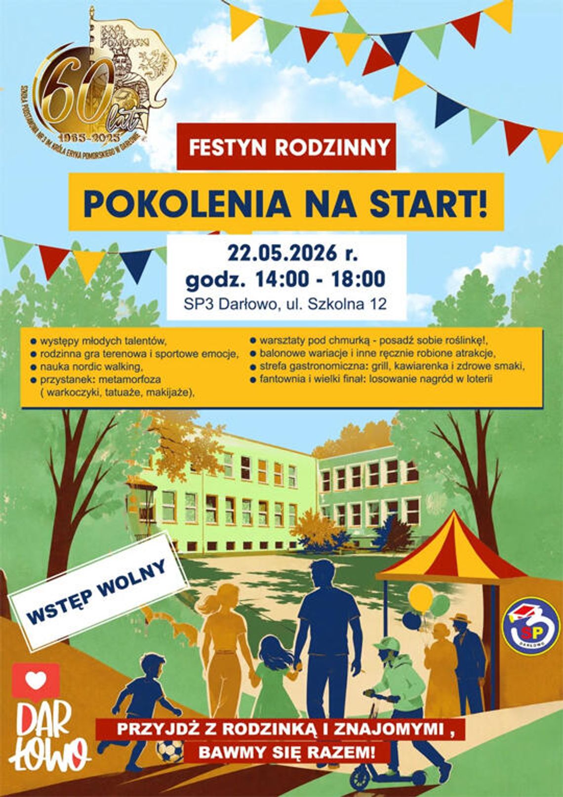 Już dziś rodzinny festyn „Pokolenia na start!” w Darłowie. Już dziś rodzinny festyn „Pokolenia na start!” w Darłowie.