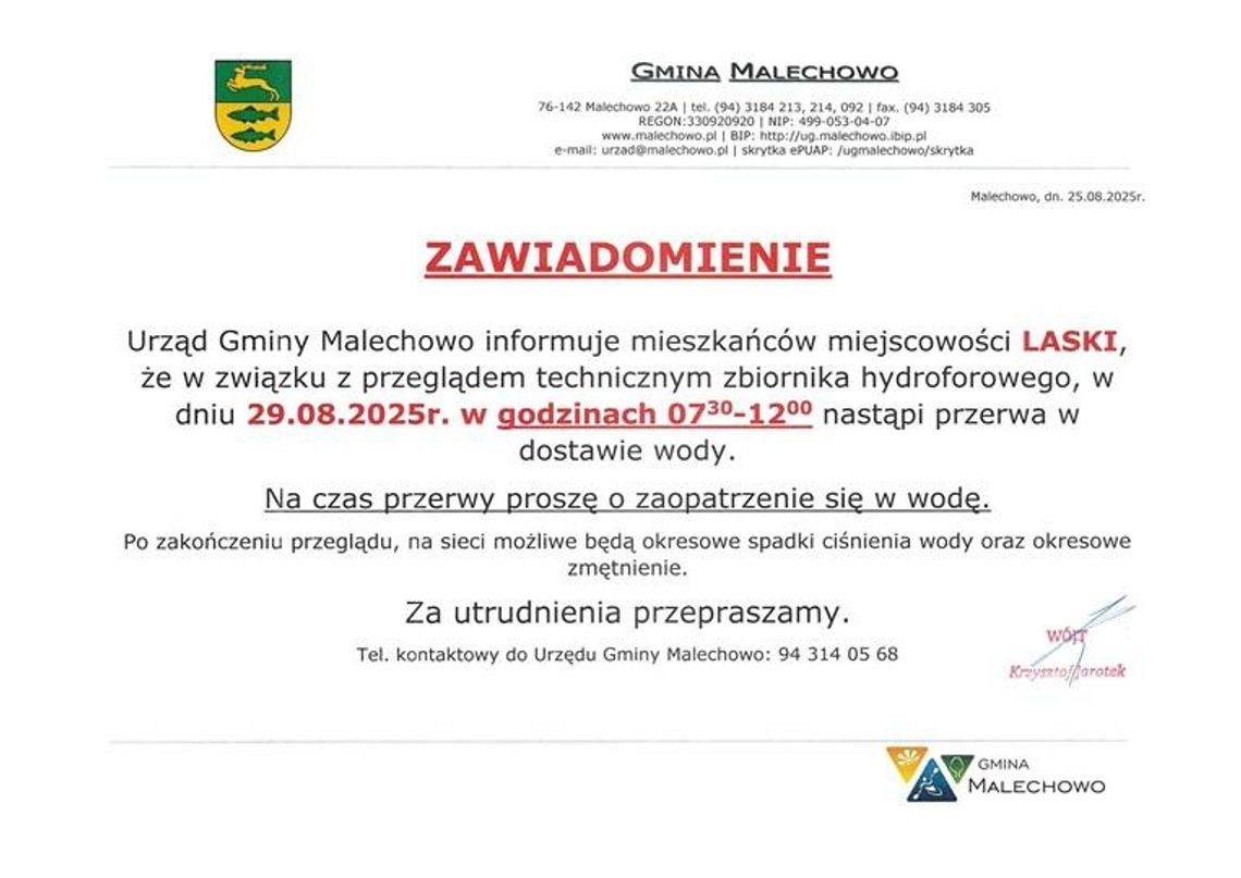 Kolejna przerwa w dostawie wody