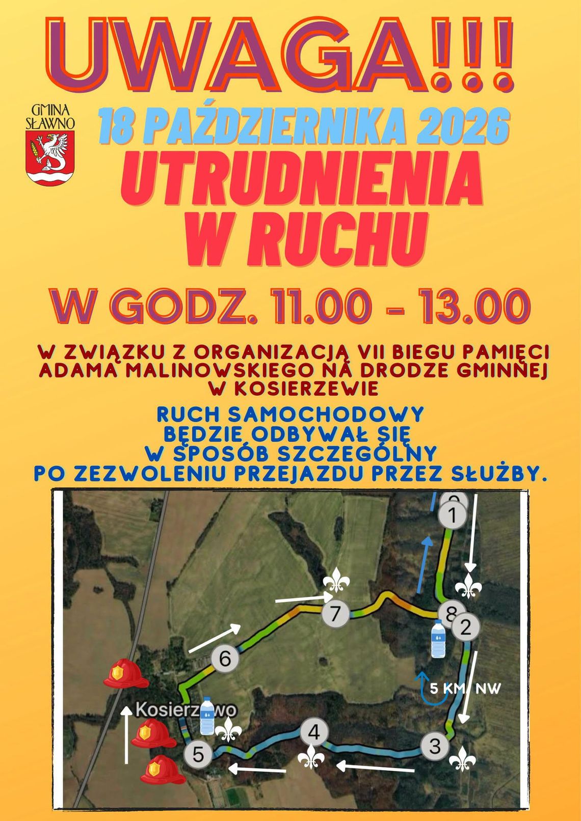 Kosierzewo: 18 X utrudnienia w ruchu Kosierzewo: 18 X utrudnienia w ruchu