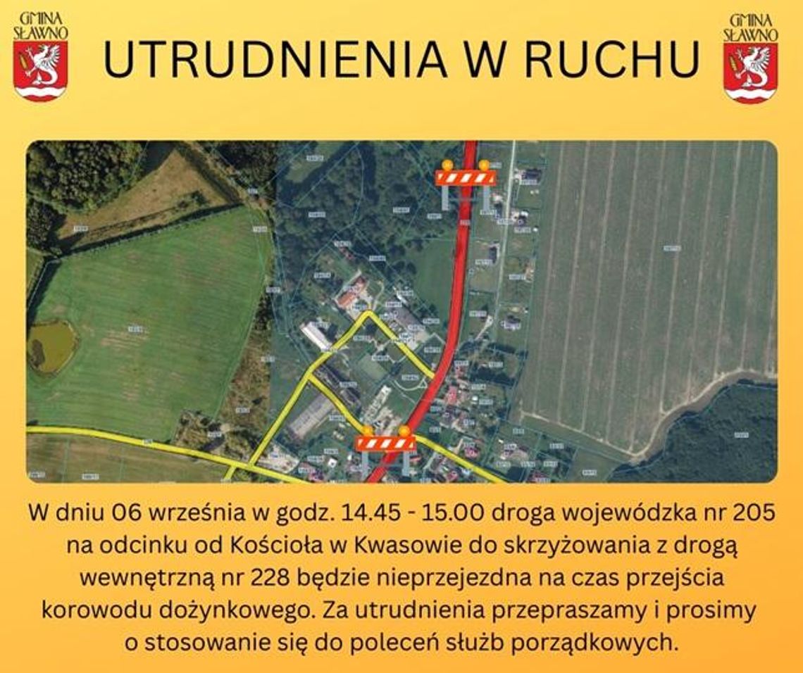 Kwasowo: utrudnienia w ruchu Kwasowo: utrudnienia w ruchu