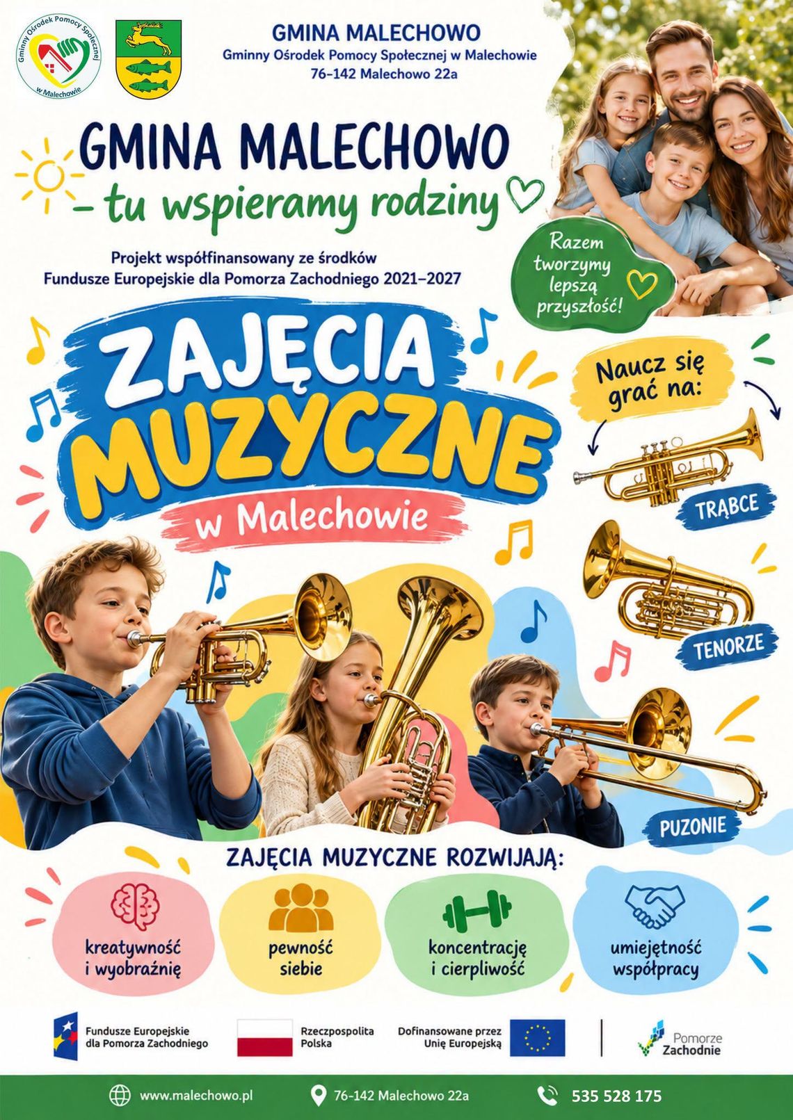 Malechowo zaprasza dzieci na bezpłatne zajęcia muzyczne Malechowo zaprasza dzieci na bezpłatne zajęcia muzyczne
