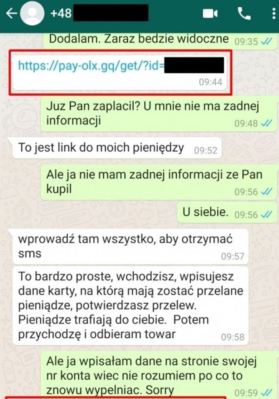 Mieszkaniec powiatu stracił 6 tys. zł. Uwaga na fałszywe wiadomości i linki służące do wyłudzenia pieniędzy oraz danych osobowych.