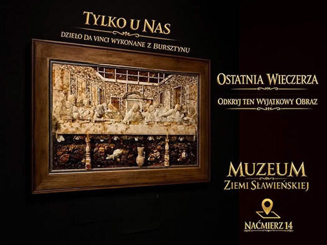 Naćmierz: „Ostatnia Wieczerza” z bursztynu w Muzeum Ziemi Sławieńskiej. Naćmierz: „Ostatnia Wieczerza” z bursztynu w Muzeum Ziemi Sławieńskiej.