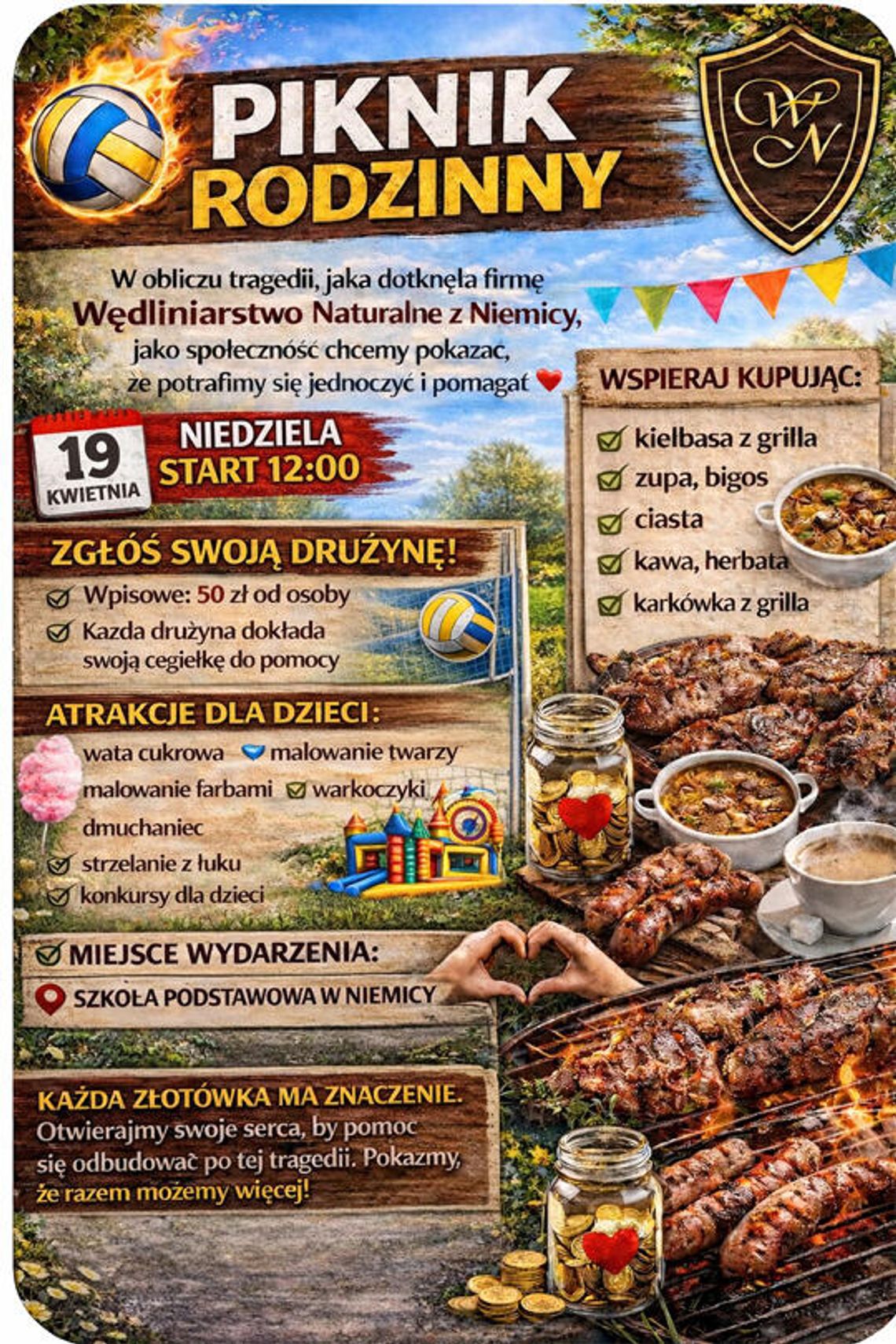Niemica: Piknik rodzinny + turniej siatkówki