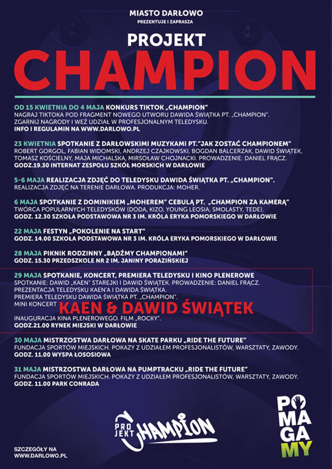 Od dzisiaj Miasto Darłowo zaprasza i prezentuje projekt:  „CHAMPION”