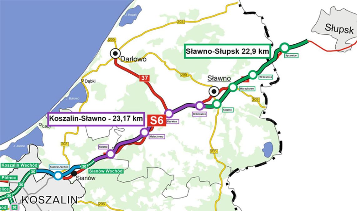 Odcinek drogi ekspresowej S6 Koszalin- Sławno - Słupsk coraz bliżej realizacji!