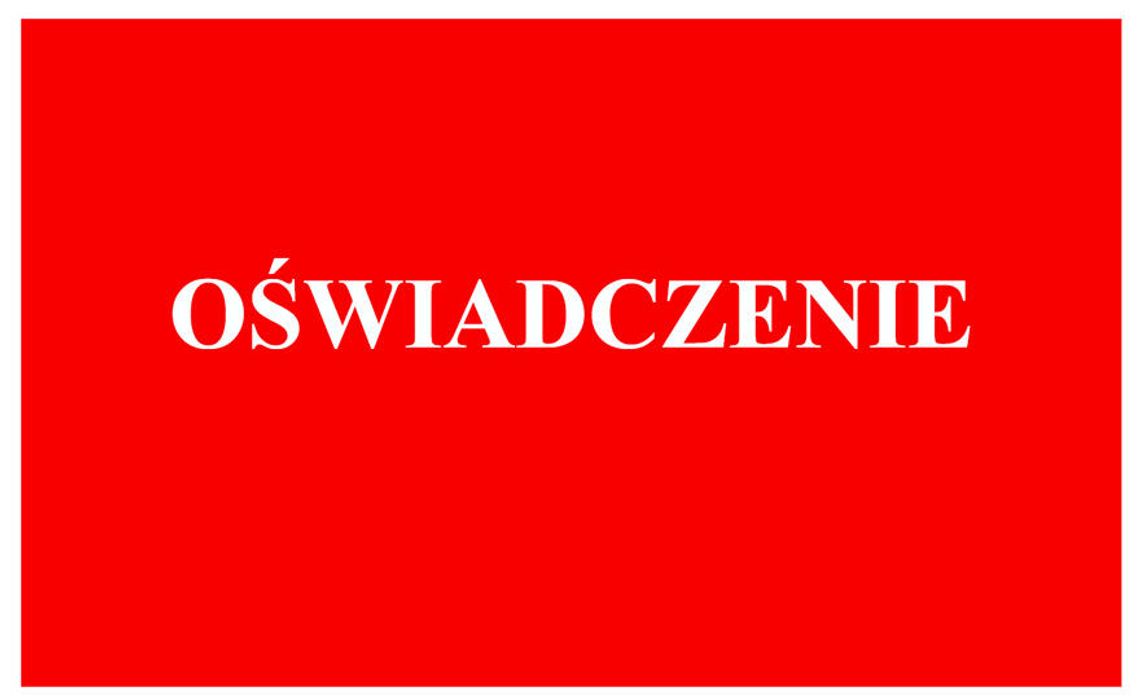 Oświadczenie kierowcy z Darłowa Oświadczenie kierowcy z Darłowa