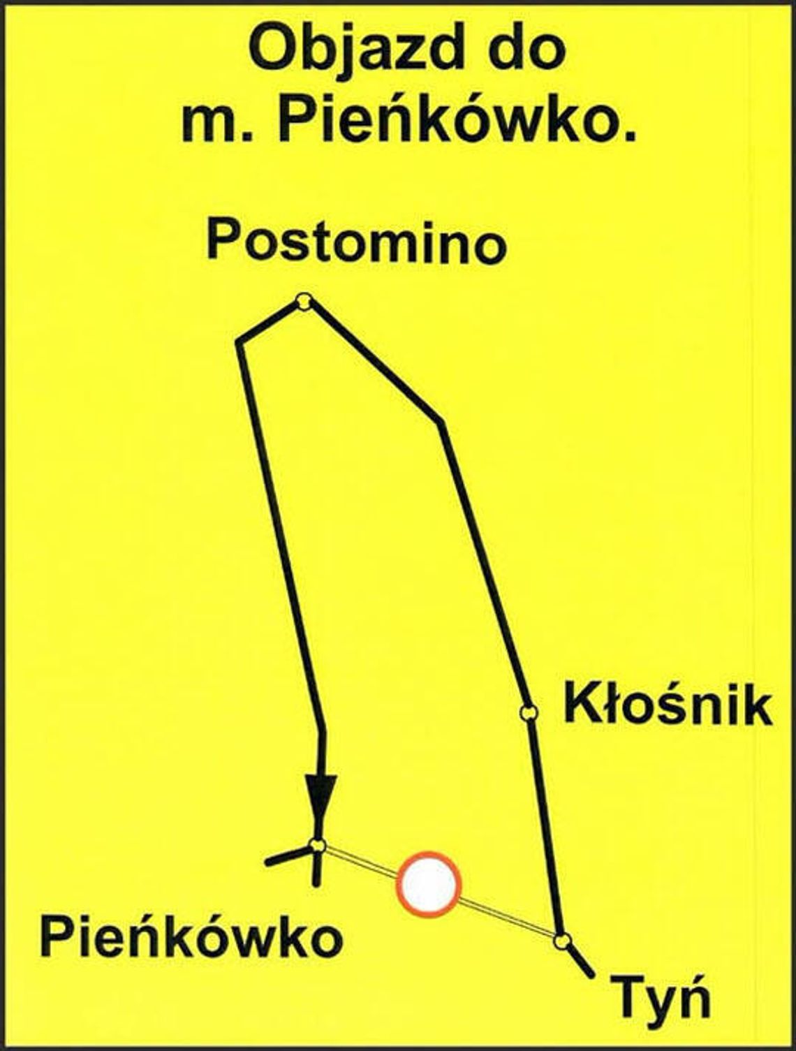 Pieńkowo - Tyń: Droga zamknięta - remont! Pieńkowo - Tyń: Droga zamknięta - remont!
