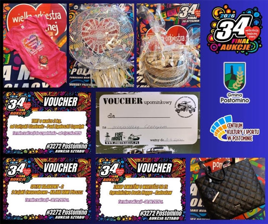 Postomino: Ruszyły licytacje na WOŚP Postomino: Ruszyły licytacje na WOŚP