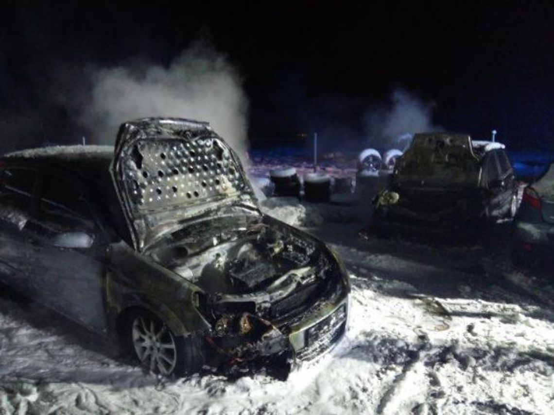 Powiat sławieński. Pożar samochodów w Sławnie. Tragiczna noc z niedzieli na poniedziałek cz. II