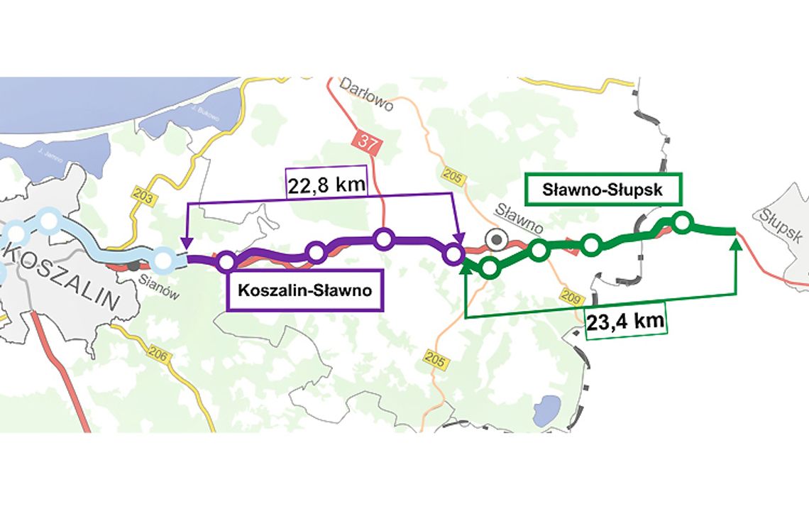 Powiat sławieński: są umowy na projekt S-6 Koszalin-Słupsk. Obejrzyj wizualizacje węzłow drogowych w Kawnie, Karwicach, Bobrowicach oraz w Sławnie (ul. Polanowska). 