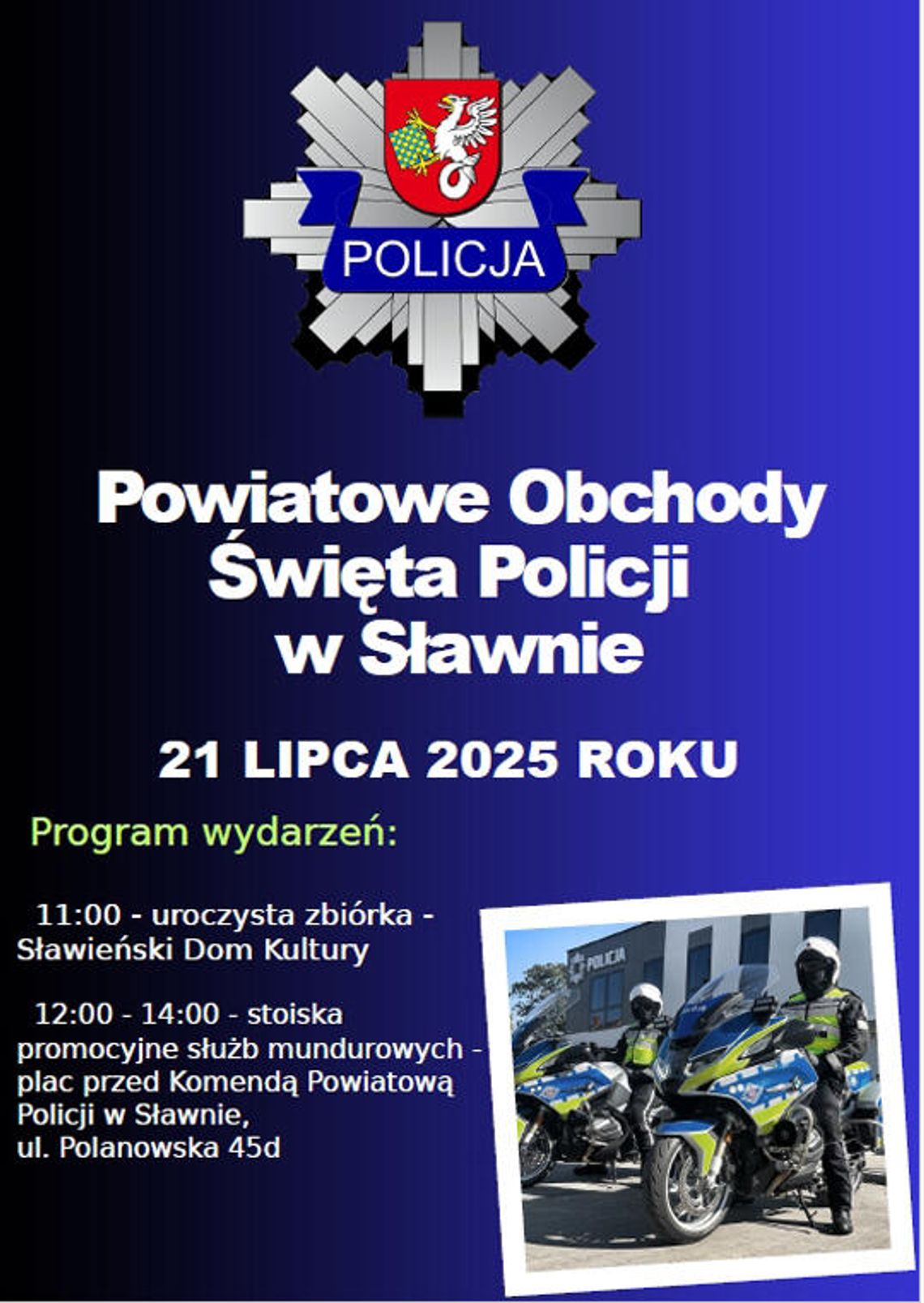 Powiatowe Obchody Święta Policji w Sławnie
