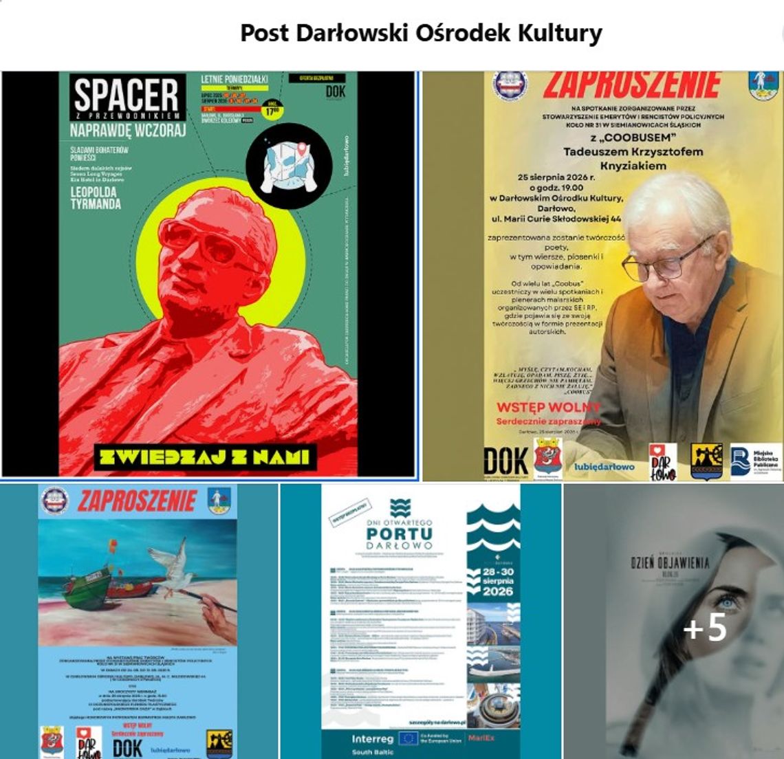 Propozycje na ostatni tydzień wakacji w Darłowie Propozycje na ostatni tydzień wakacji w Darłowie