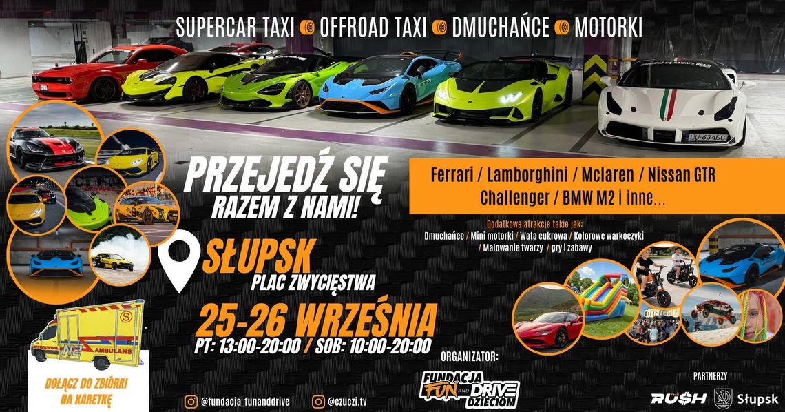 Przejedź się razem z nami! Spełnij marzenia z Fundacja FunAndDrive Dzieciom! Przejedź się razem z nami! Spełnij marzenia z Fundacja FunAndDrive Dzieciom!