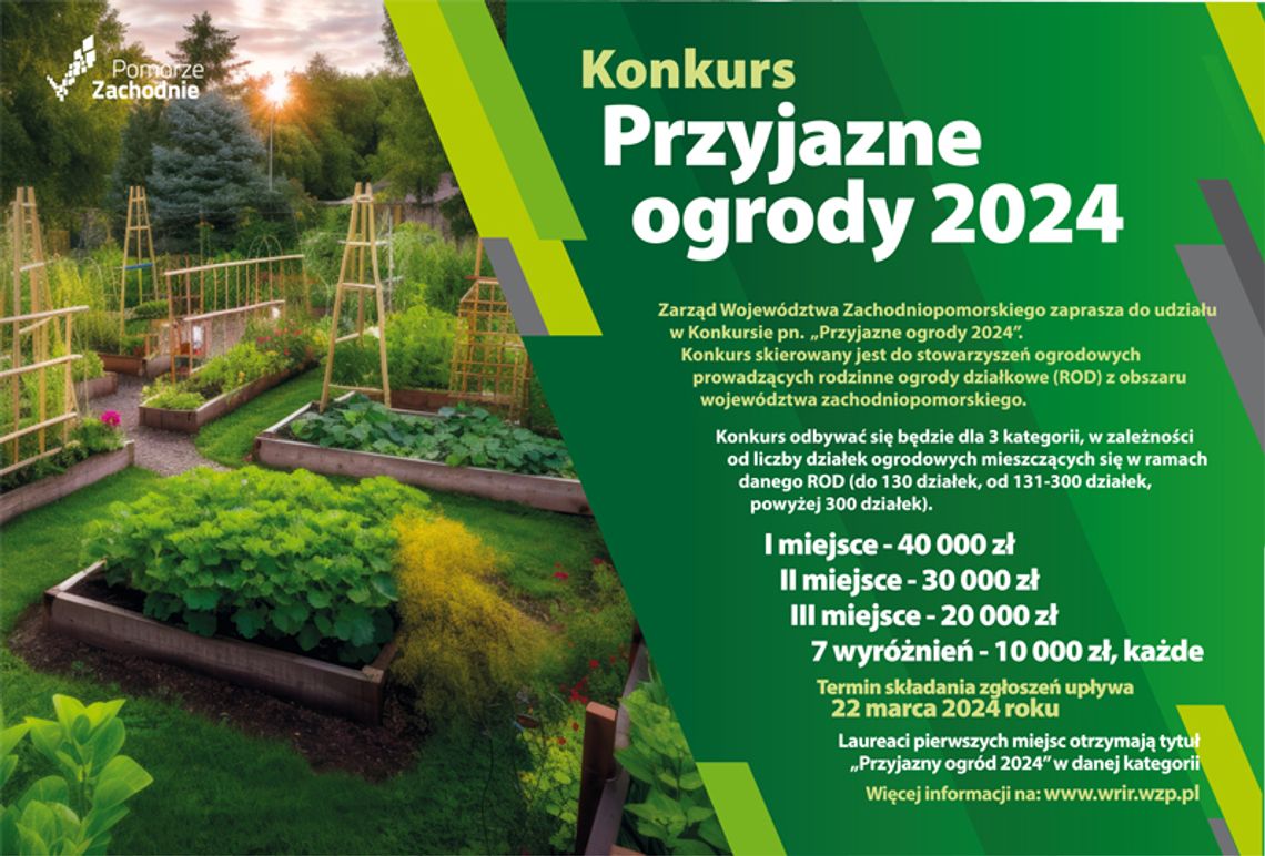 „Przyjazne ogrody 2024" Rusza kolejna edycja konkursu
