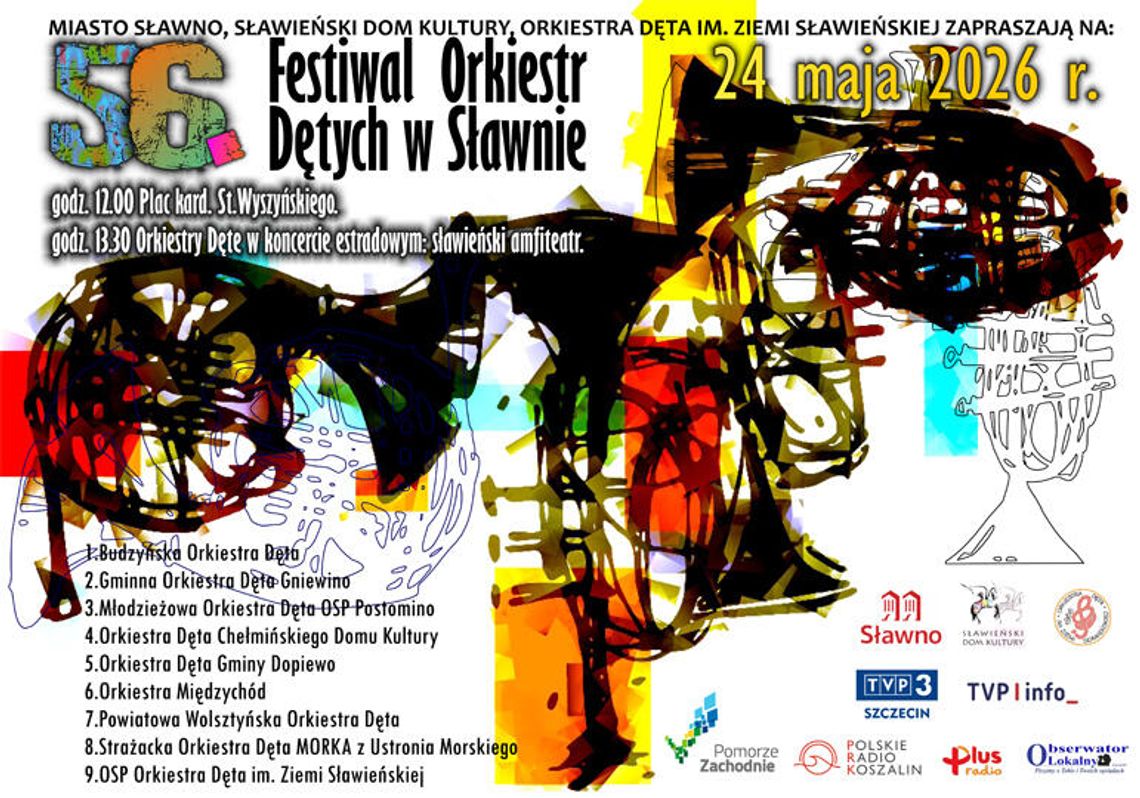 Sławno: 56. Festiwal Orkiestr Dętych już 24 maja - muzyczna parada w centrum miasta Sławno: 56. Festiwal Orkiestr Dętych już 24 maja - muzyczna parada w centrum miasta