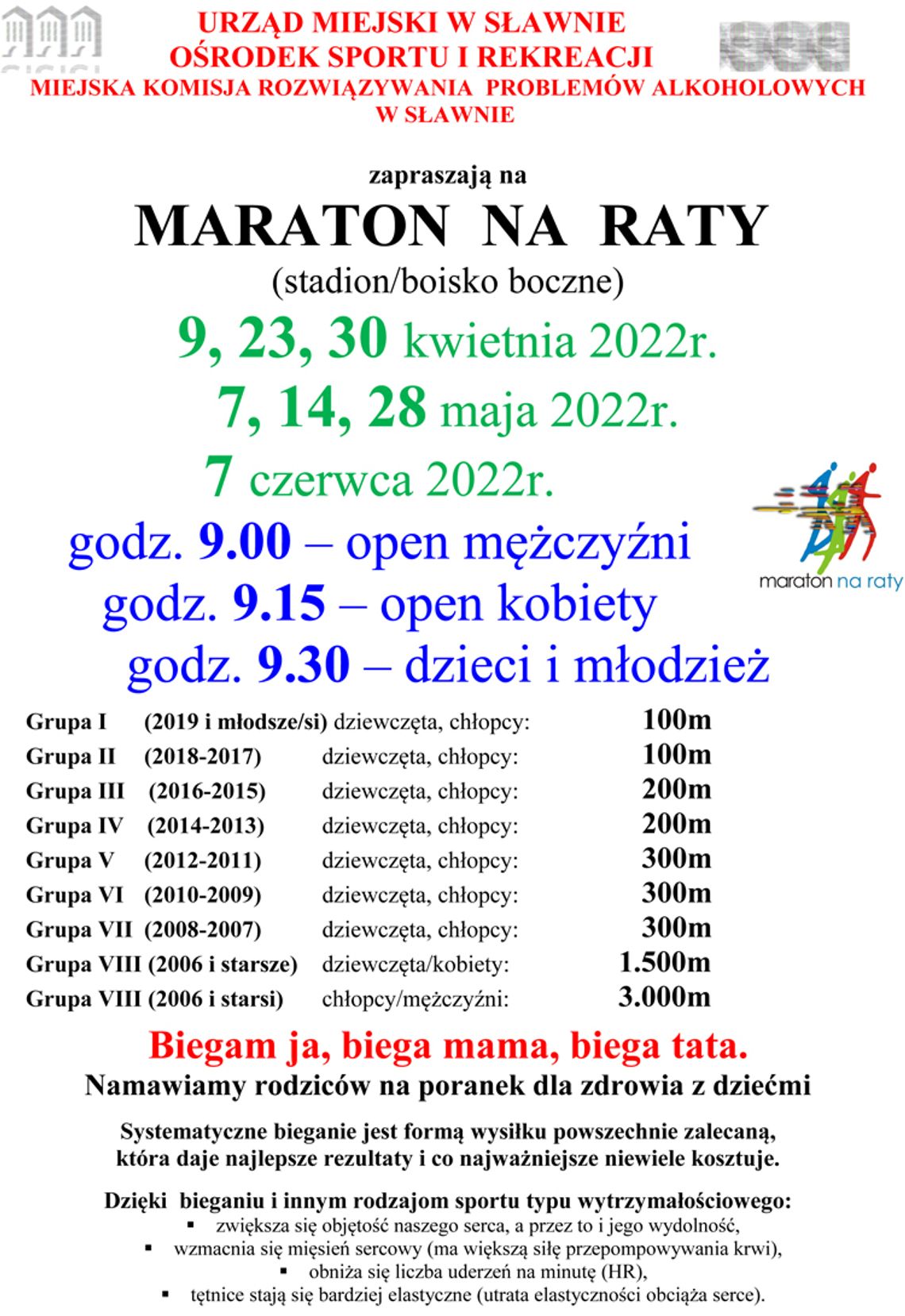 Sławno: Biegam ja, biega mama, biega tata. To kolejna edycja "Maratonu na raty"