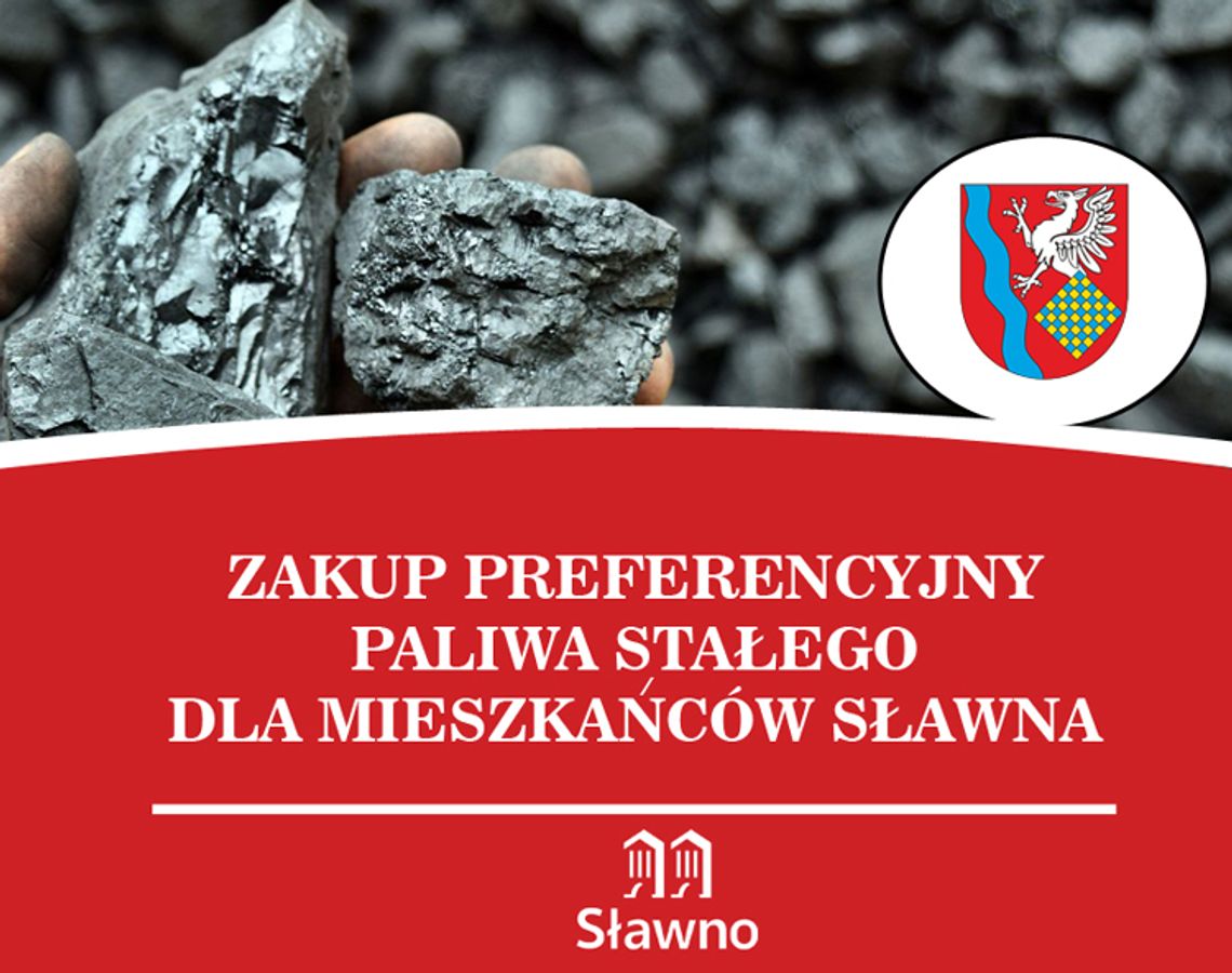 Sławno: Burmistrz Miasta organizuje sprzedaż węgla dla mieszkańców Sławna po preferencyjnych cenach.