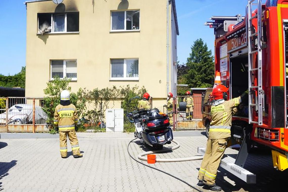 Sławno Groźny pożar na Polnej Sławno Groźny pożar na Polnej