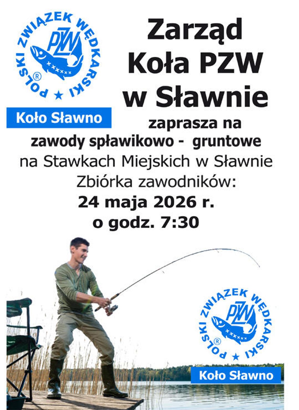 Sławno: Koło PZW Sławno zaprasza członków na zawody
