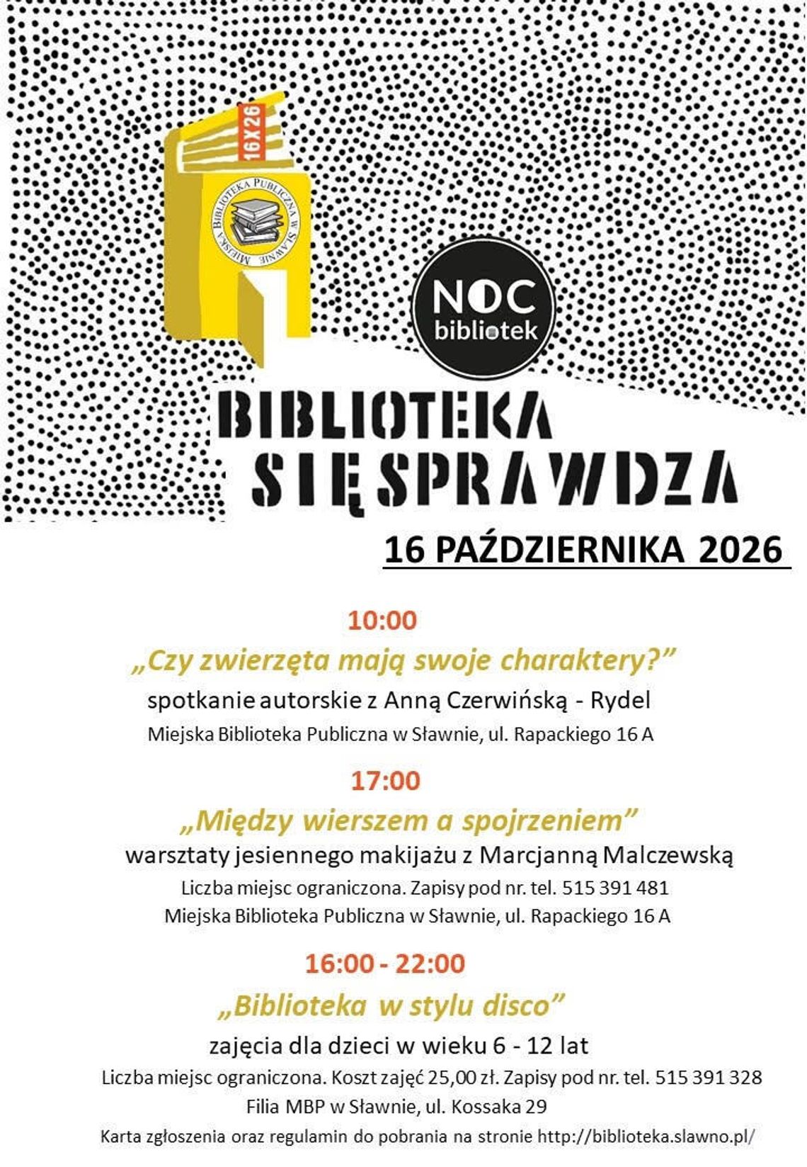 Sławno: Noc Bibliotek 2026 Sławno: Noc Bibliotek 2026