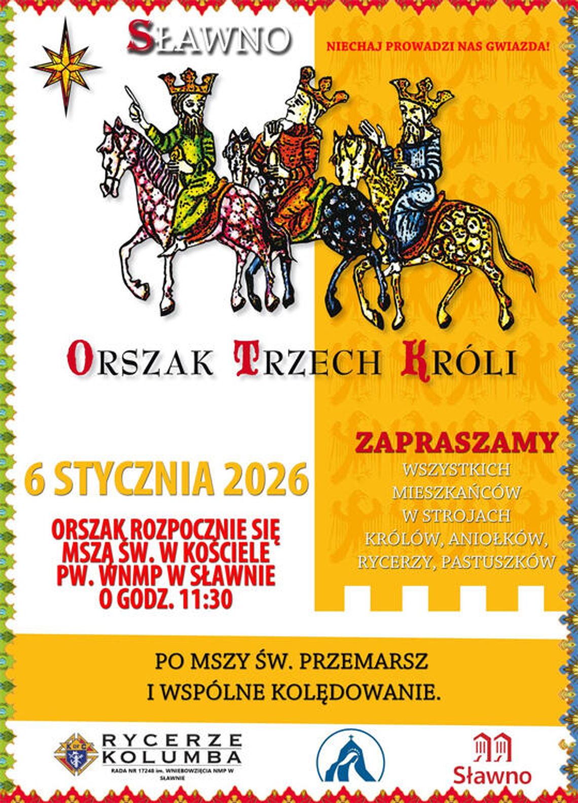Sławno: Orszak Trzech Króli 2026 - 6 stycznia 2026 roku
