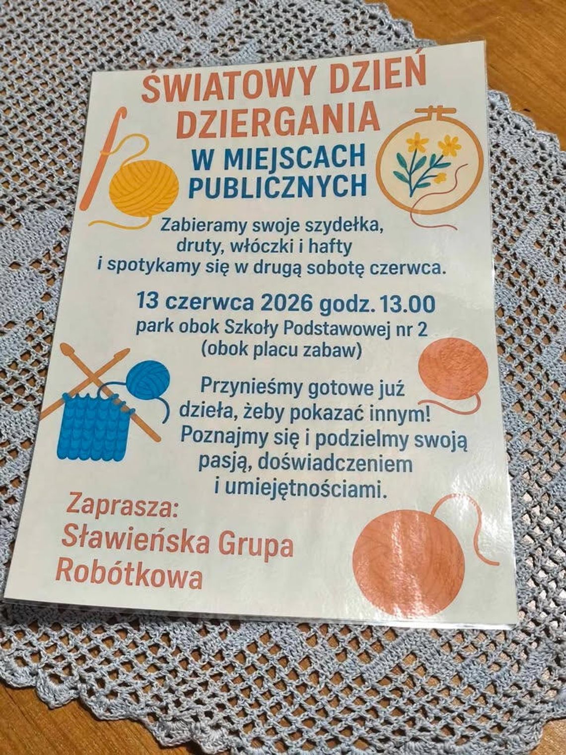 Sławno: Światowy Dzień Dziergania. Otwarte spotkanie dla miłośników rękodzieła już 13 czerwca Sławno: Światowy Dzień Dziergania. Otwarte spotkanie dla miłośników rękodzieła już 13 czerwca