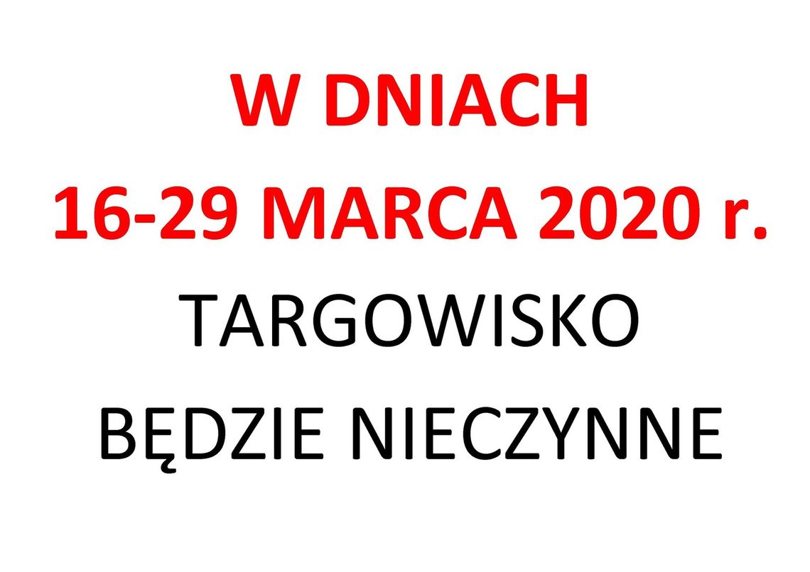 Sławno: Targowisko miejskie nieczynne