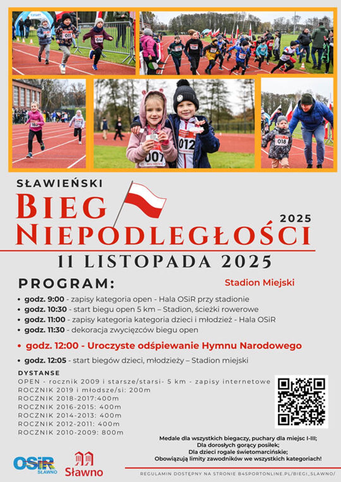 Sławno: Trwają zapisy do Biegu Niepodległości Sławno: Trwają zapisy do Biegu Niepodległości