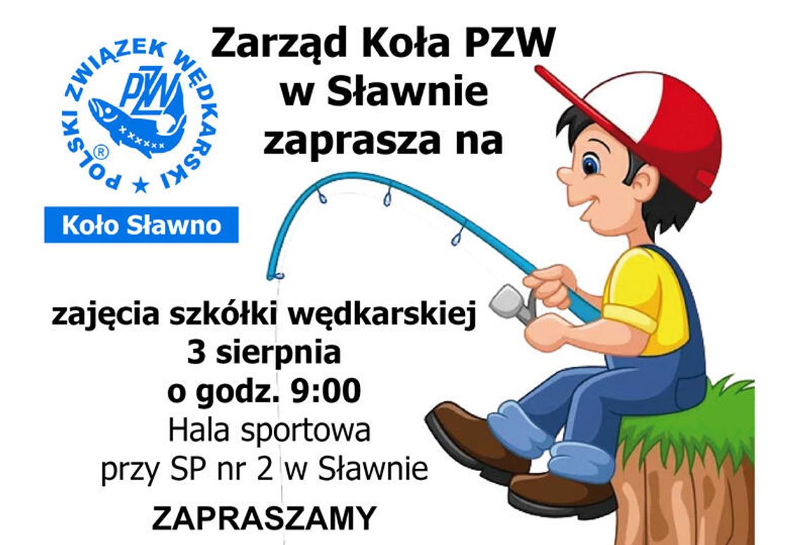 Sławno: zapraszamy na zajęcia szkółki wędkarskiej