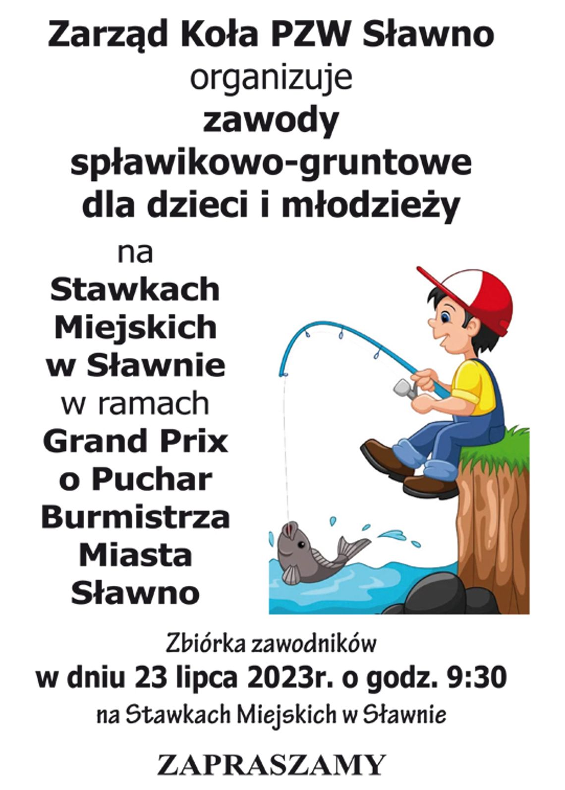 Sławno: Zawody wędkarskie dla dzieci i młodzieży